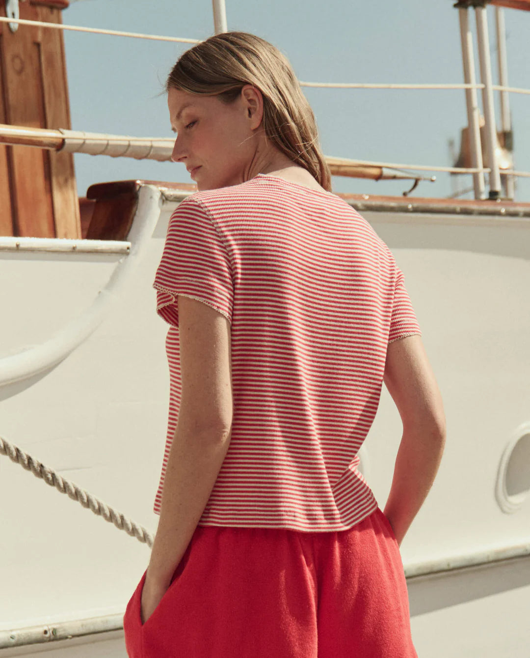 The Little Tee - Pimento Stripe