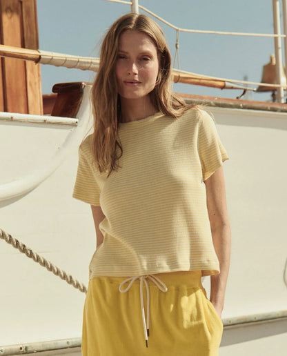 The Little Tee - Soft Yellow Stripe