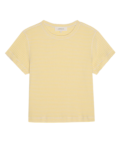 The Little Tee - Soft Yellow Stripe