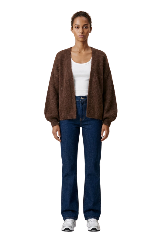 Lee Short Cardigan - Cocoa
