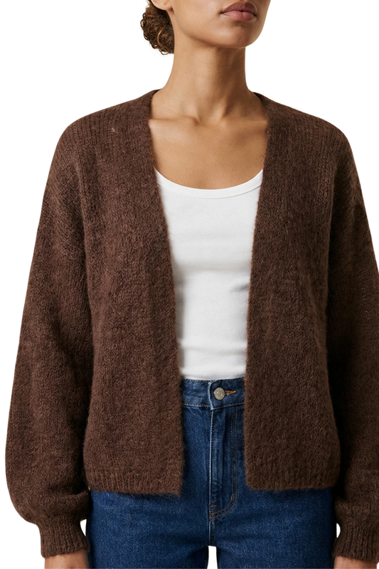 Lee Short Cardigan - Cocoa