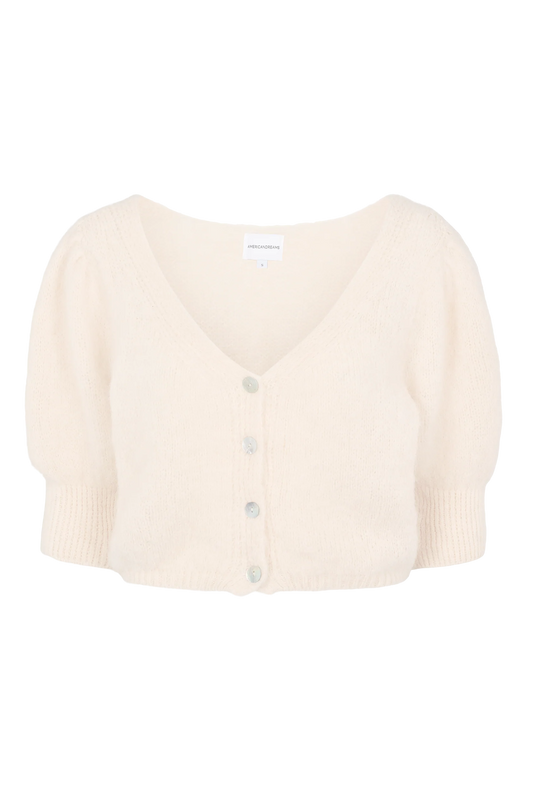Manda Alpaca Cardigan - White