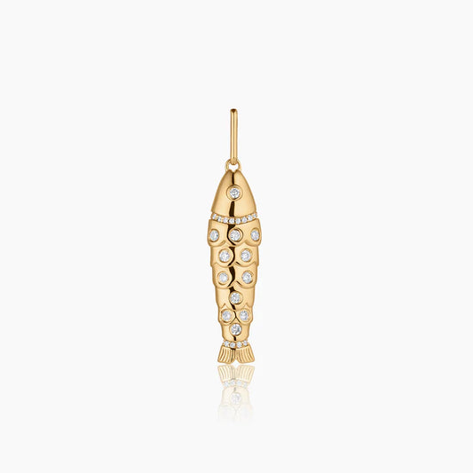 Goldie Pavé Fish Charm