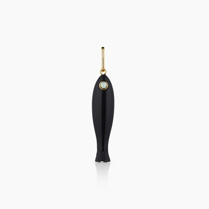 Fortuna Onyx Fish Charm