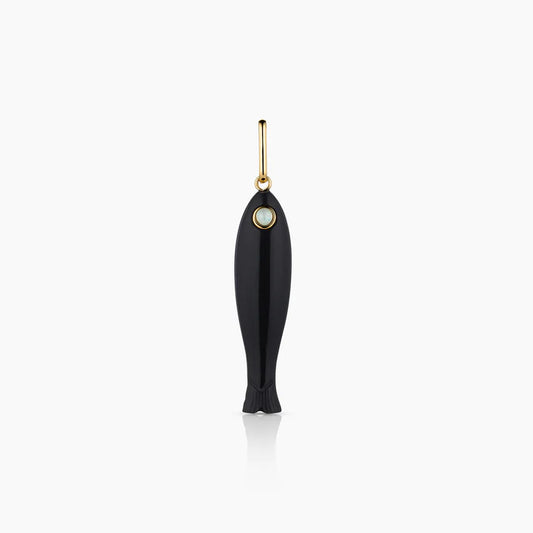 Fortuna Onyx Fish Charm
