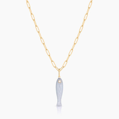 Fortuna Blue Lace Fish Charm