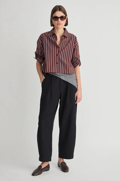 Cropped Isolde Top - Spice Multi Stripe