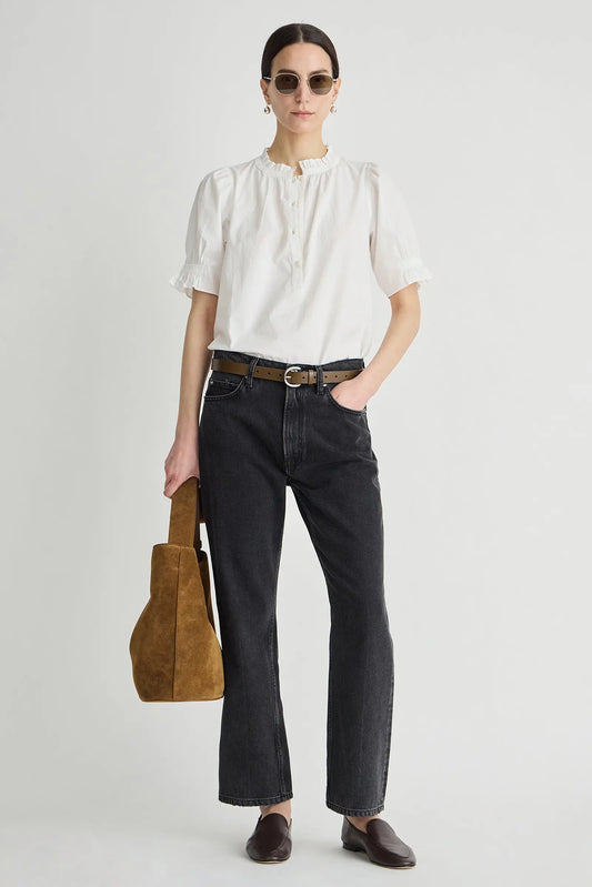 Rene Kick Flare Jean - Faded Black