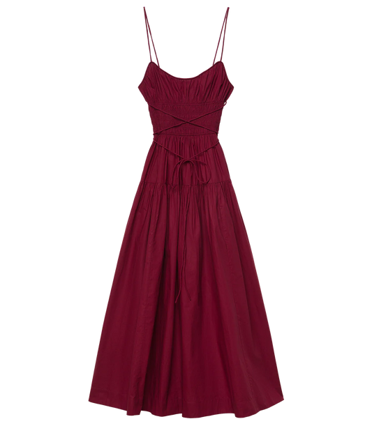 Safia Dress - Deep Ruby