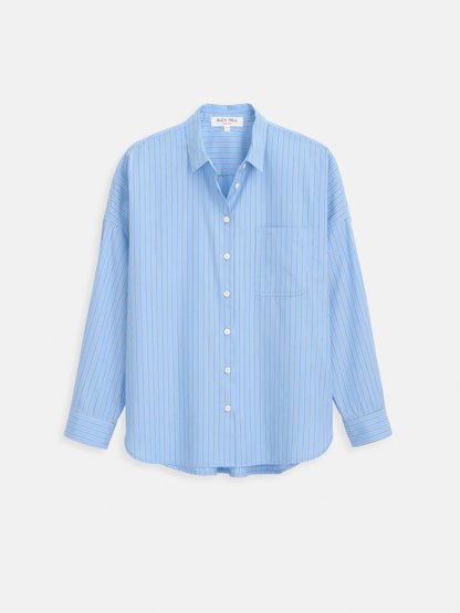 Stripe Jo Shirt - Coastal Blue
