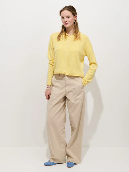 Taylor Cashmere Cardigan - Citrus