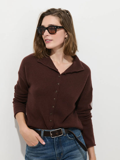 Taylor Cashmere Cardigan - Nutmeg