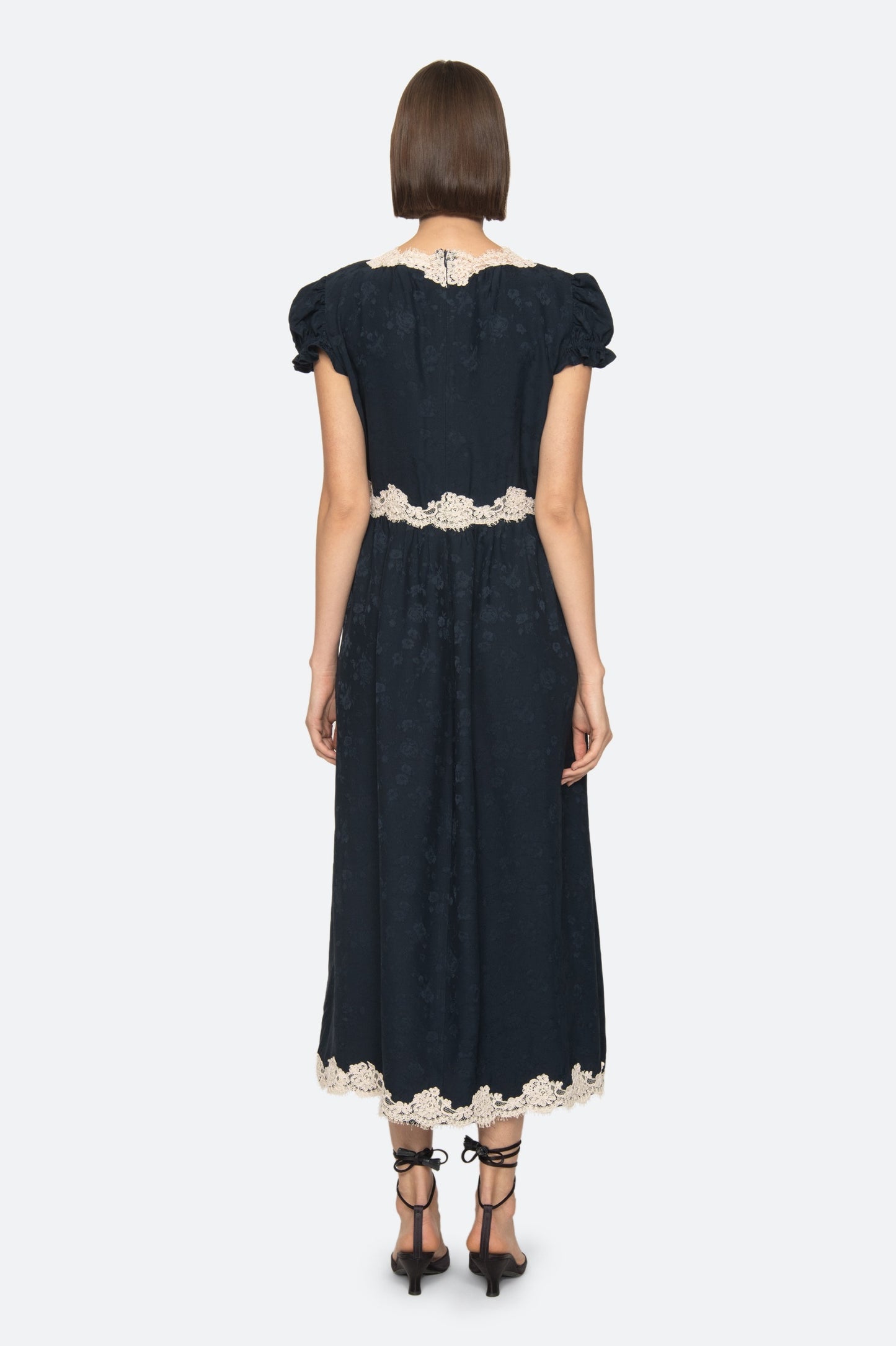 Shay Vneck Midi Dress - Navy