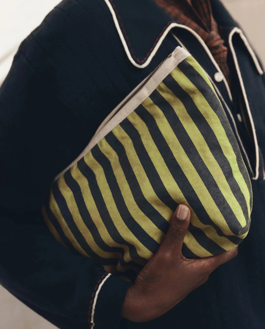 The Stripe Pouch - Citron Mini Prep Stripe