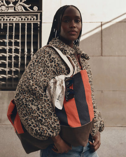 The Stripe Tote - Hot Red Stripe