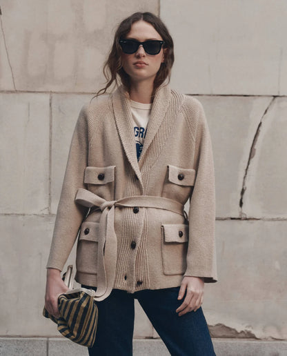 The Commander Riding Cardigan - Cream
