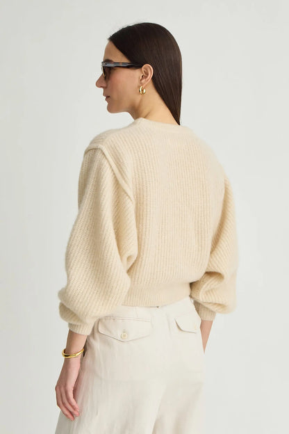 Softest Silk Cashmere Batwing Crew - Ivory