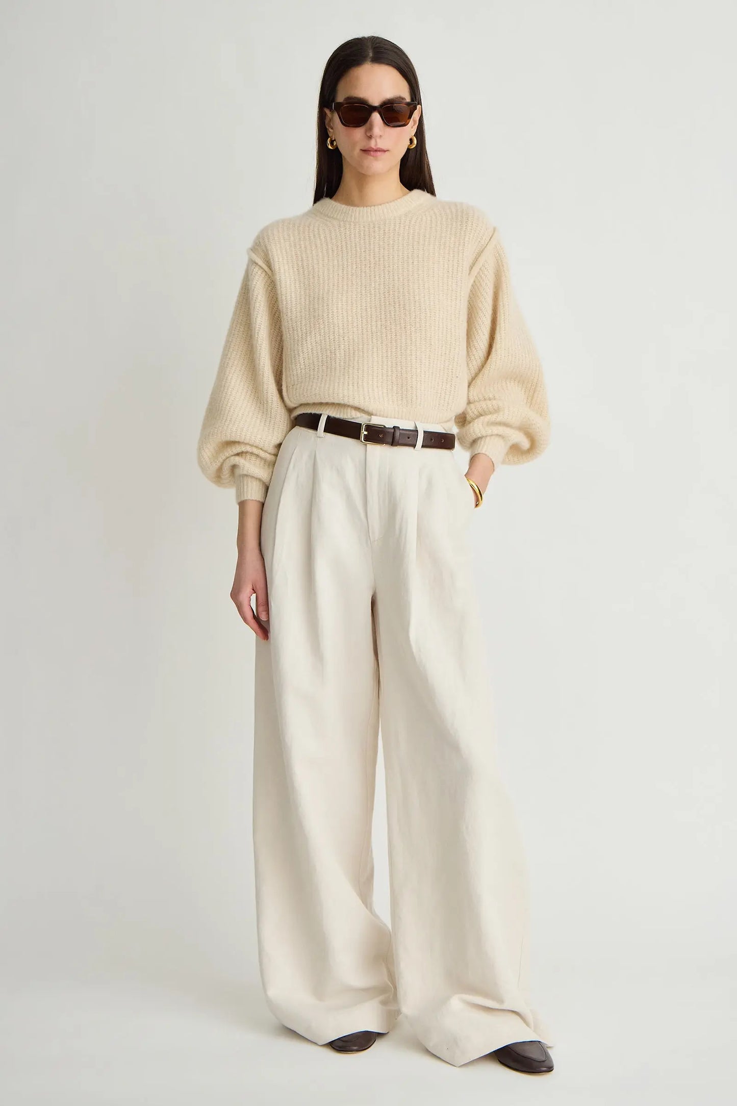 Softest Silk Cashmere Batwing Crew - Ivory