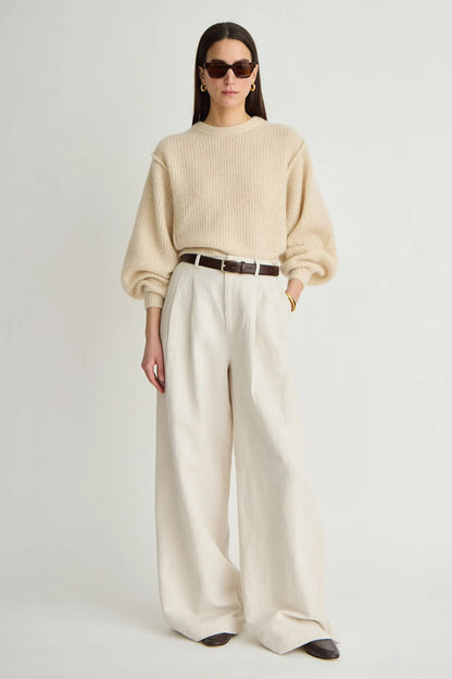 Softest Silk Cashmere Batwing Crew - Ivory