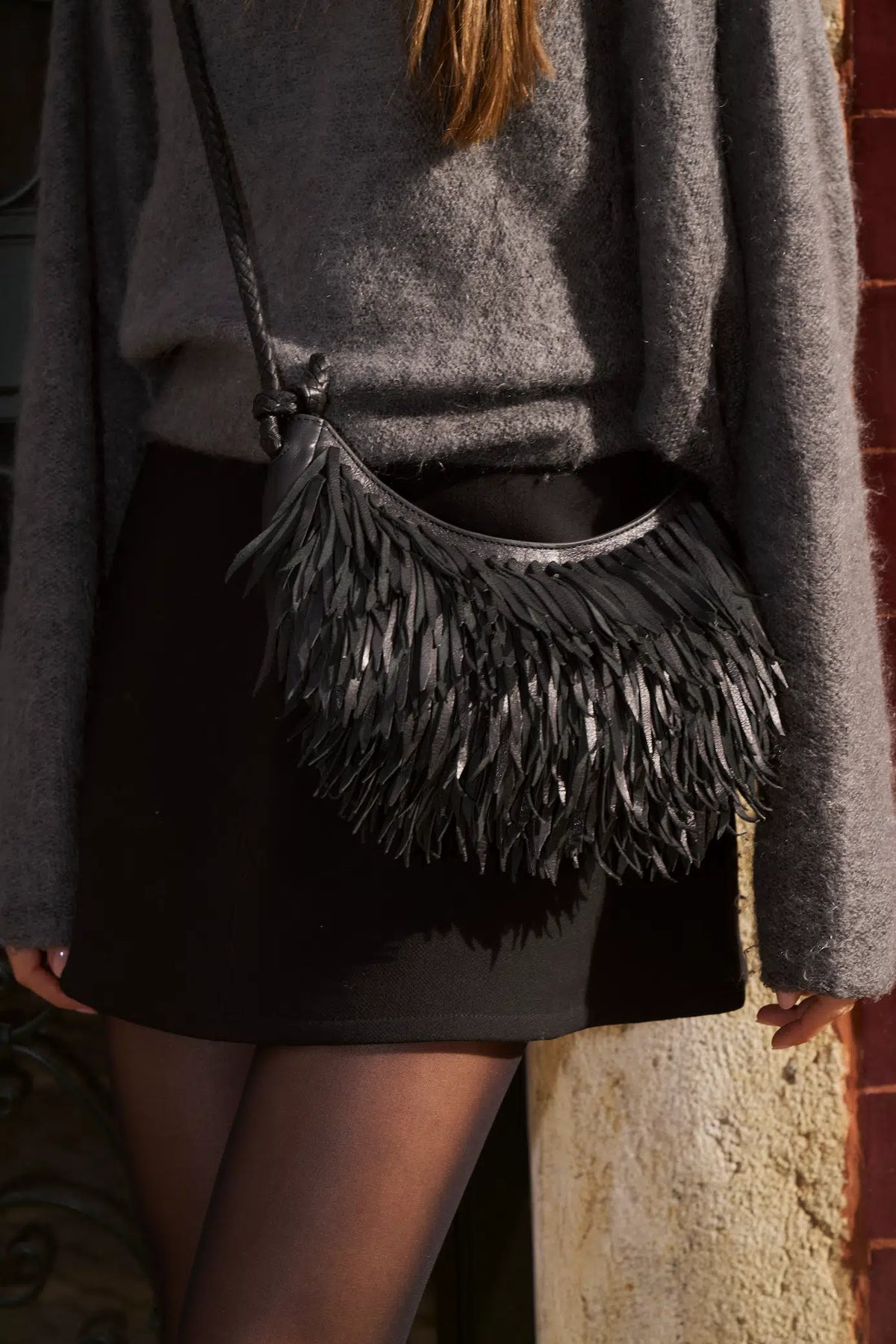 Fringe Sling - Black