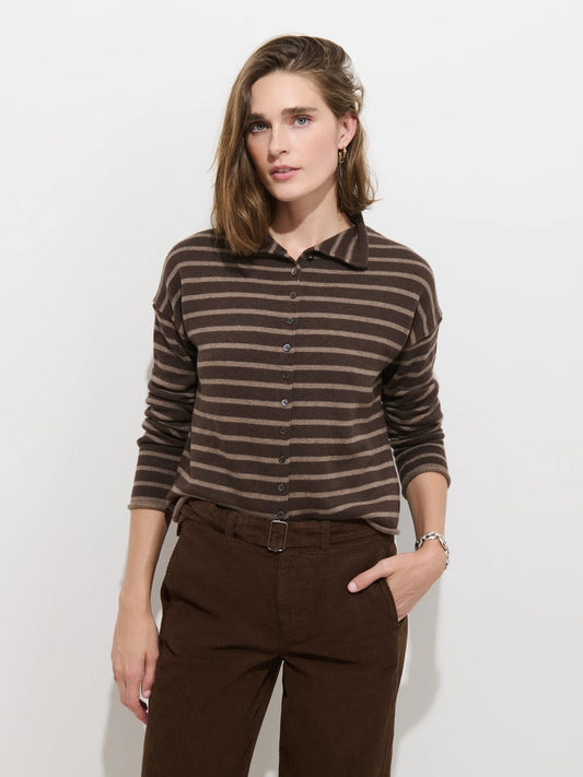 Taylor Cardigan - Chocolate/Truffle