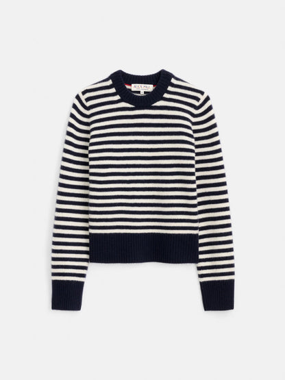Marais Striped Sweater- Navy/Ivory