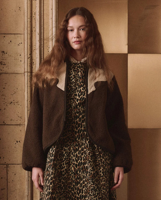 The Reversible Western Yoke Pasture Jacket - Brown W/Cream