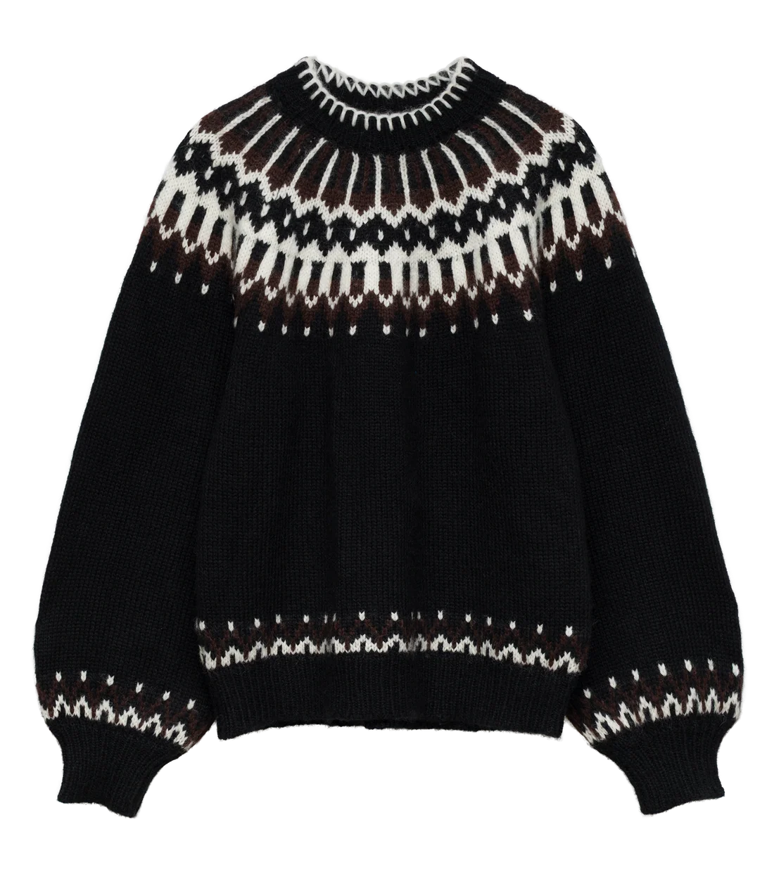 Field Sweater - Black Aberdeen Fair Isle