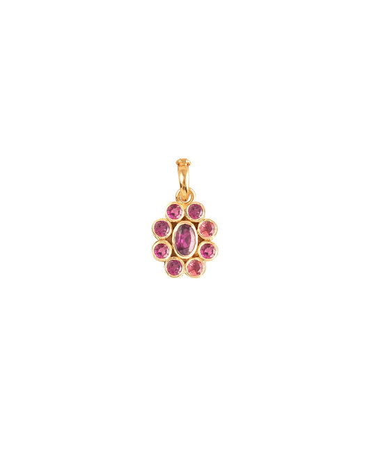 9 Planetes Garnet Charm