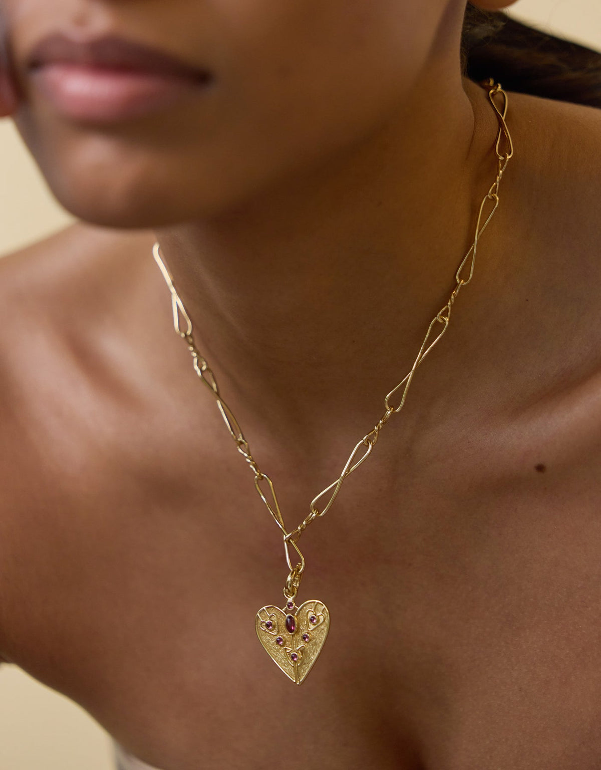 Anahata Garnet Charm