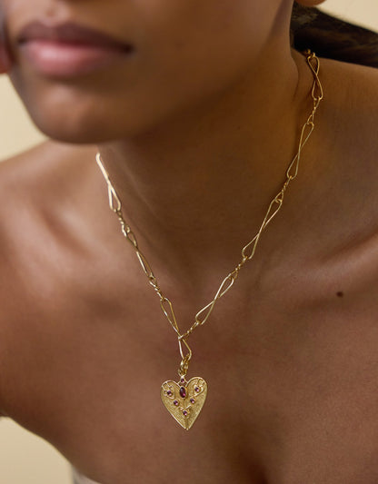 Anahata Garnet Charm