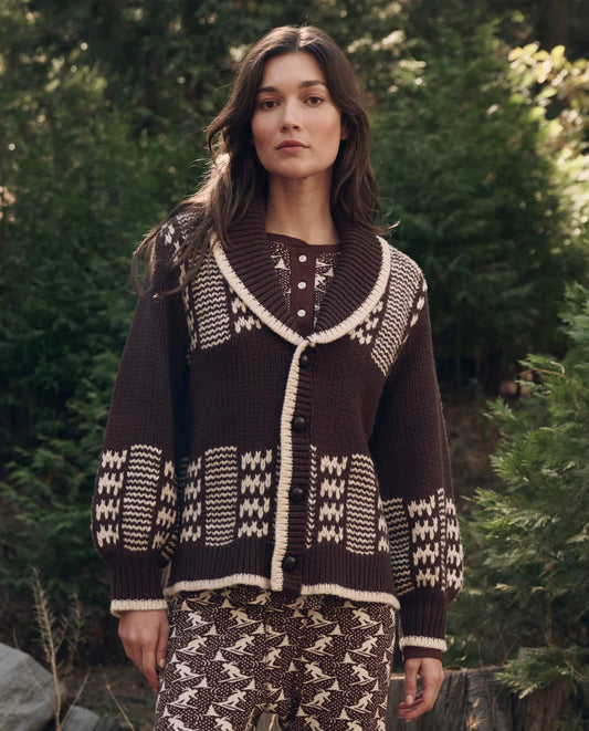 The Chalet Sweater - Walnut & Cream