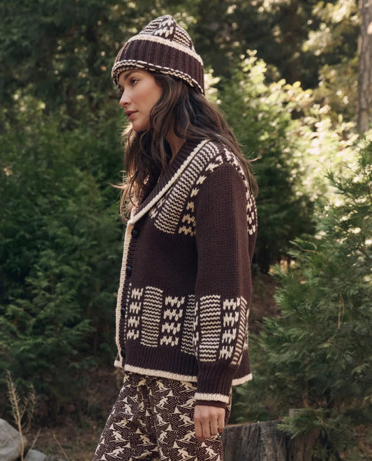 The Chalet Sweater - Walnut & Cream