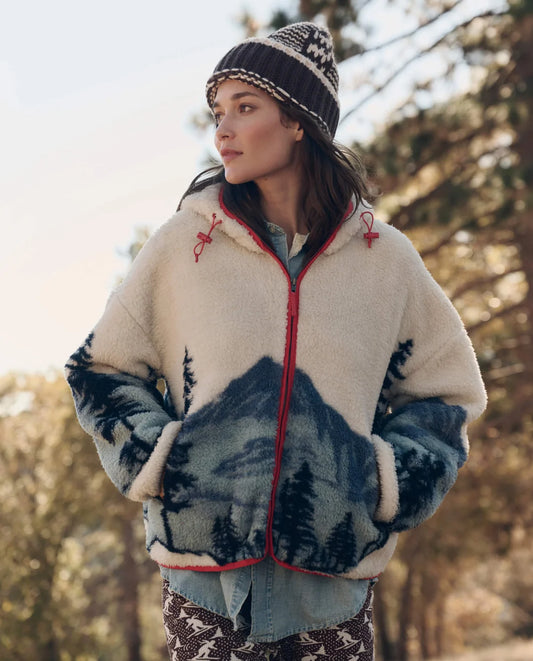 The Plush Horizon Full Zip - Snowcap Landscape