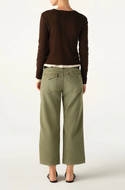 Easy Army Slouch Crop - Surplus Mended