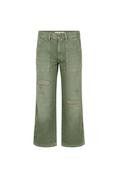 Easy Army Slouch Crop - Surplus Mended
