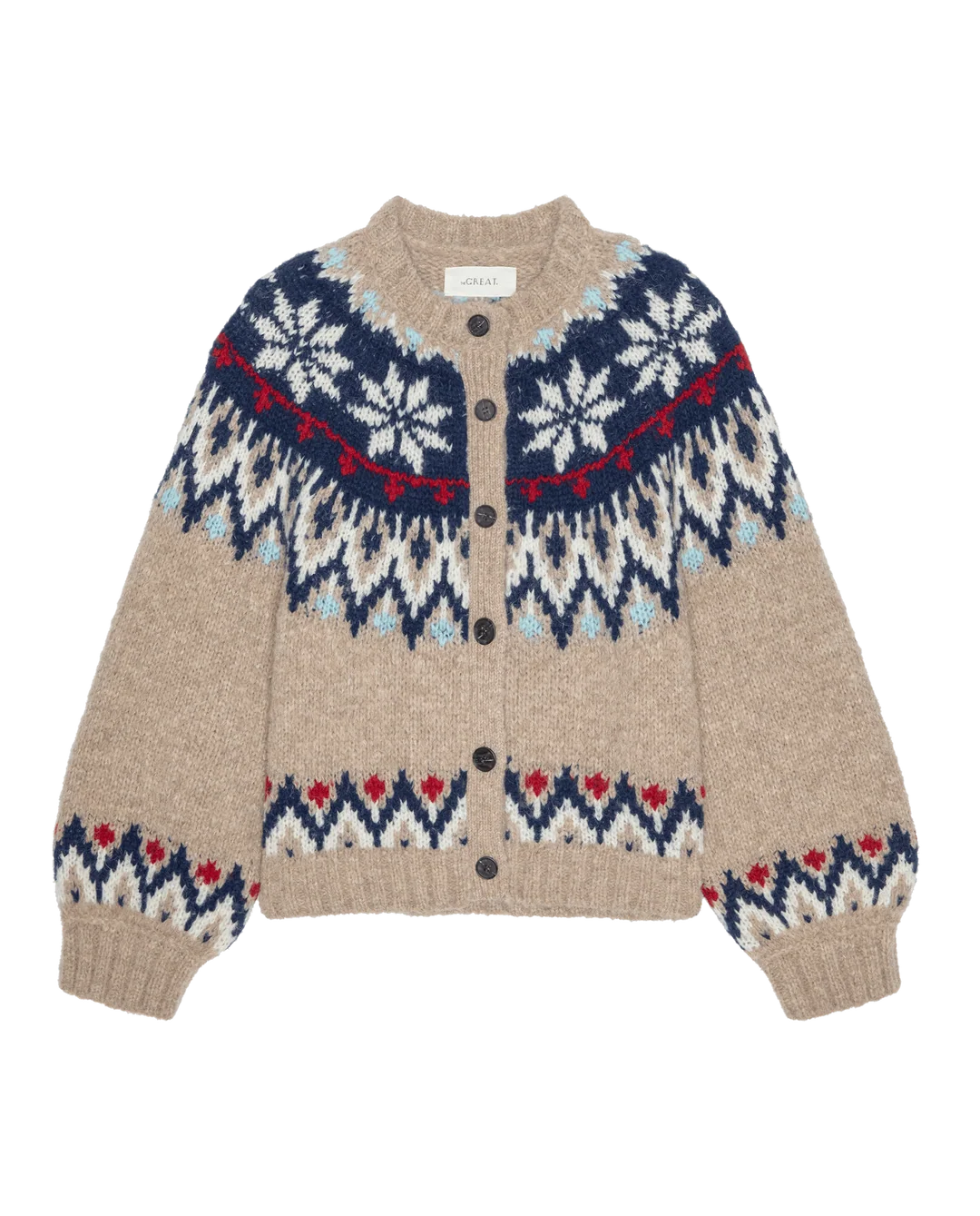 The Winter Fairisle Cardigan - Snowflake