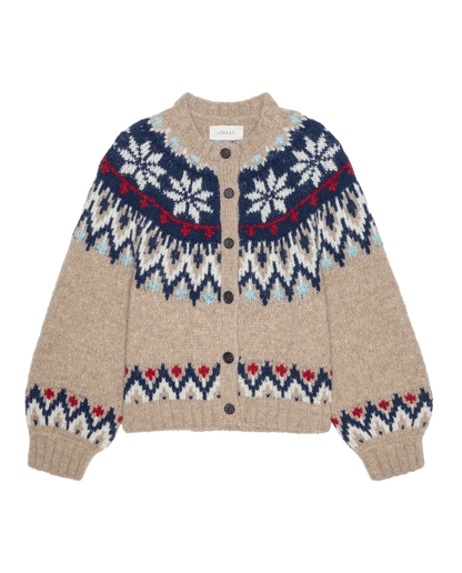 The Winter Fairisle Cardigan - Snowflake