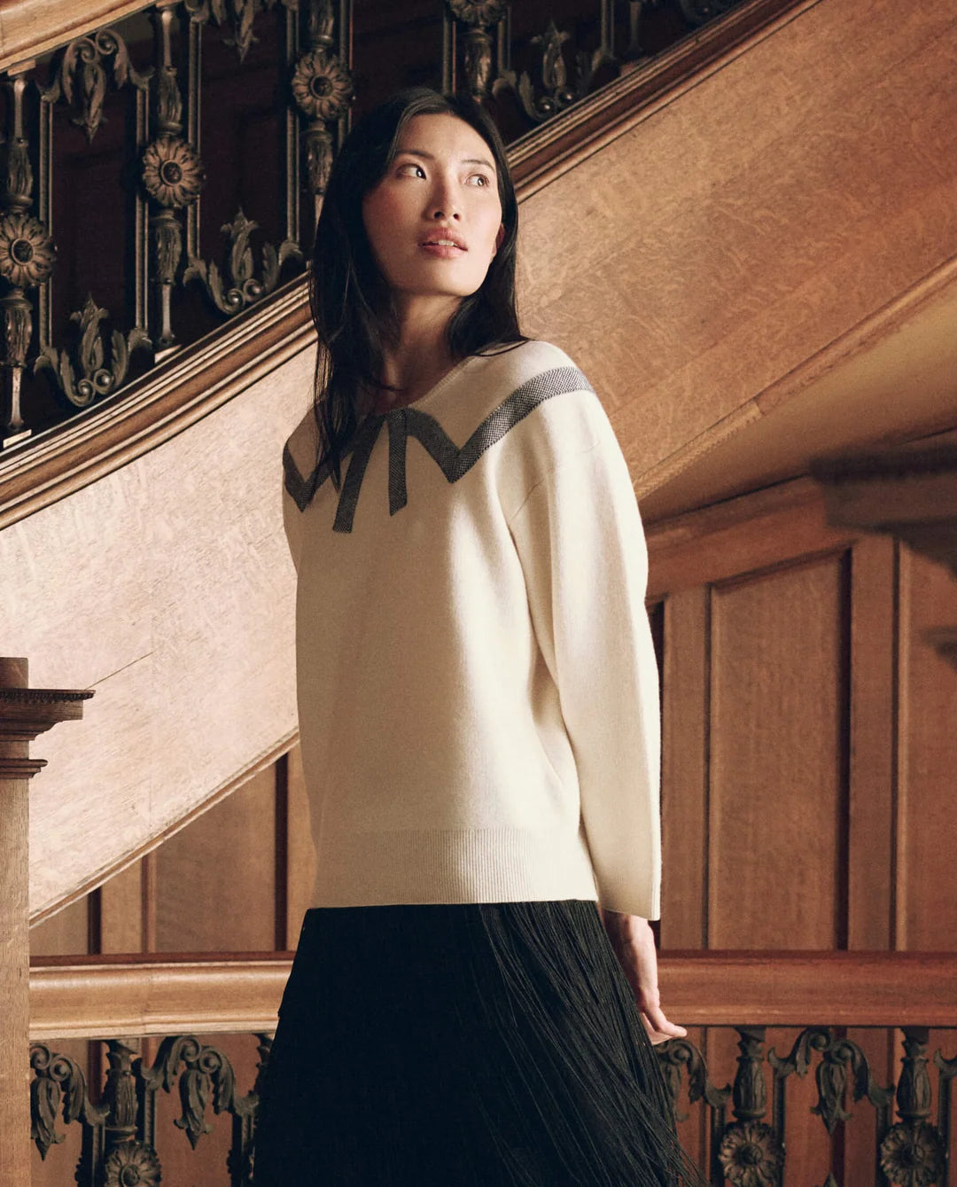 The Bow Sweater - Cream