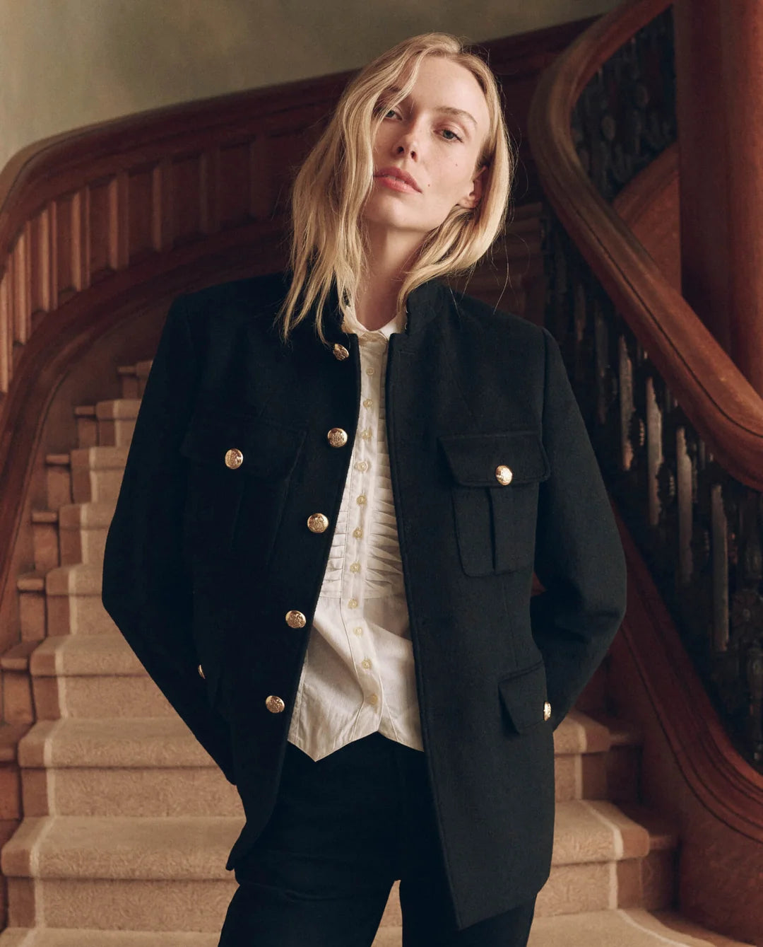Military Blazer - Black