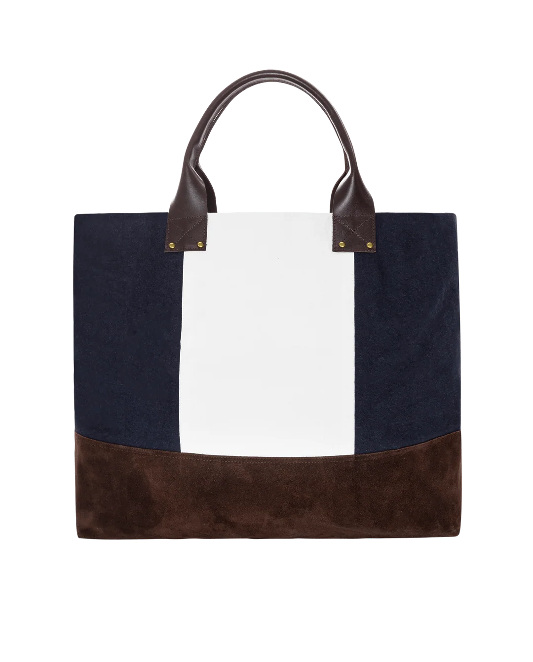 The Stripe Tote - Navy & White
