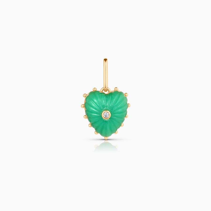 Isabel Chrysoprase Heart Charm