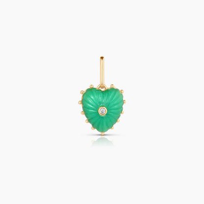Isabel Chrysoprase Heart Charm