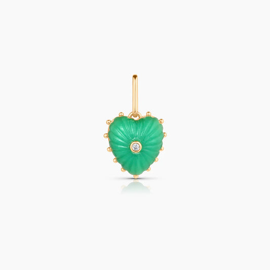 Isabel Chrysoprase Heart Charm