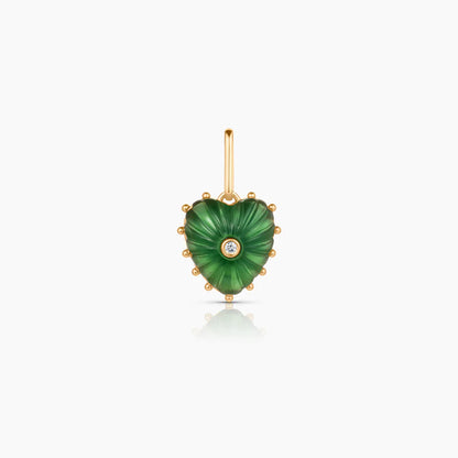 Isabel Green Jade Heart Charm