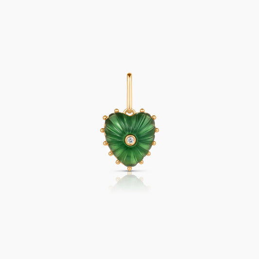 Isabel Green Jade Heart Charm