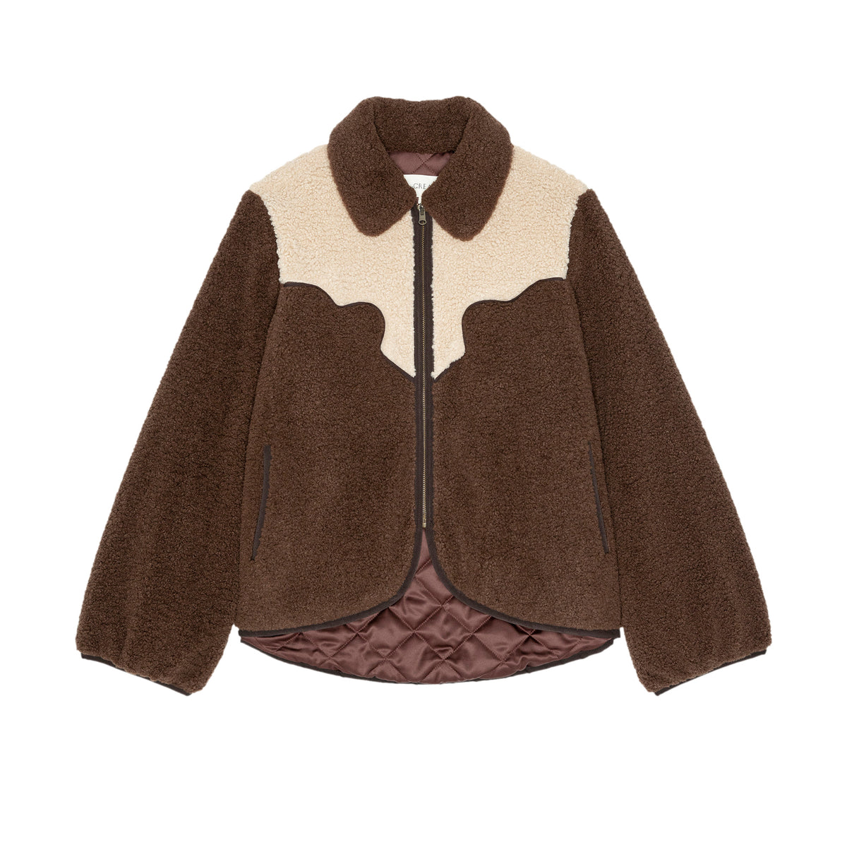 The Reversible Western Yoke Pasture Jacket - Brown W/Cream