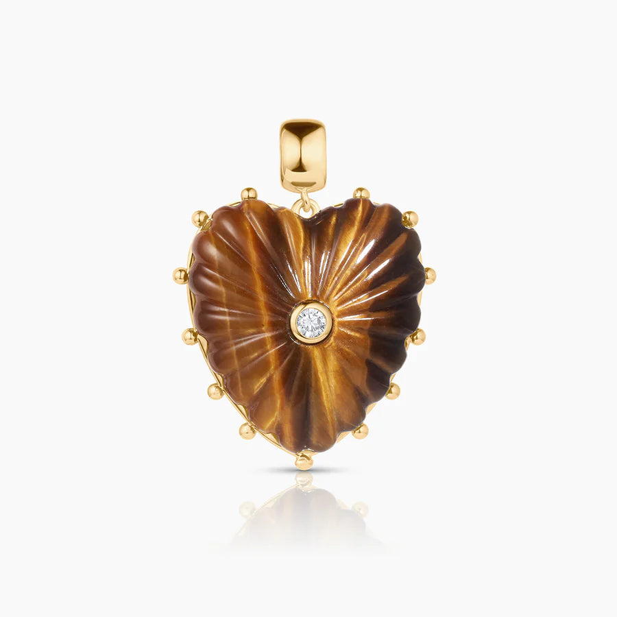Malene Tiger's Eye Heart Bail