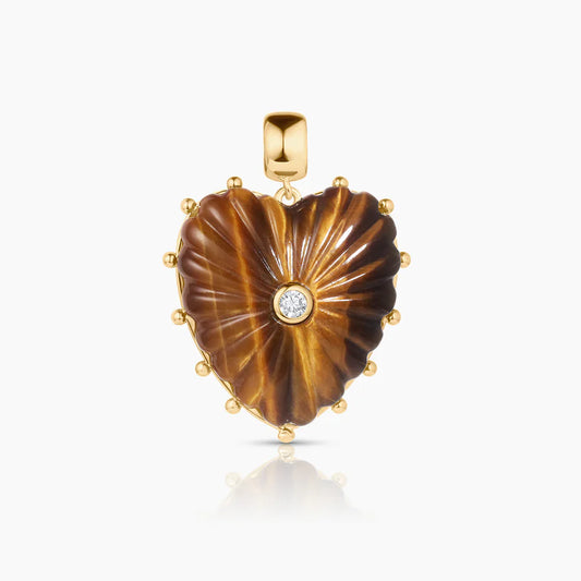 Malene Tiger's Eye Heart Bail