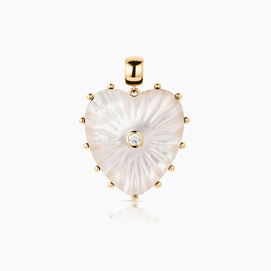 Malene Mother of Pearl Heart Bail Charm